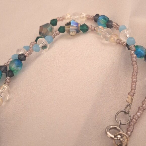 Artisan Made Multicolor Princess Crystal Glass Necklace - Picture 5 of 7